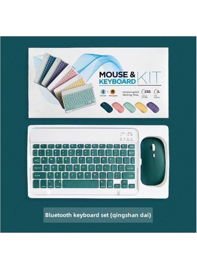 For Ipad Bluetooth Keyboard Tablet Computer Universal Wireless Mouse Suit Wonderful Control Portable Keyboard-Color:Lavender Purple Gray* 10inch And Set (2.4g Dual Mode Charging Mouse) - Image 1